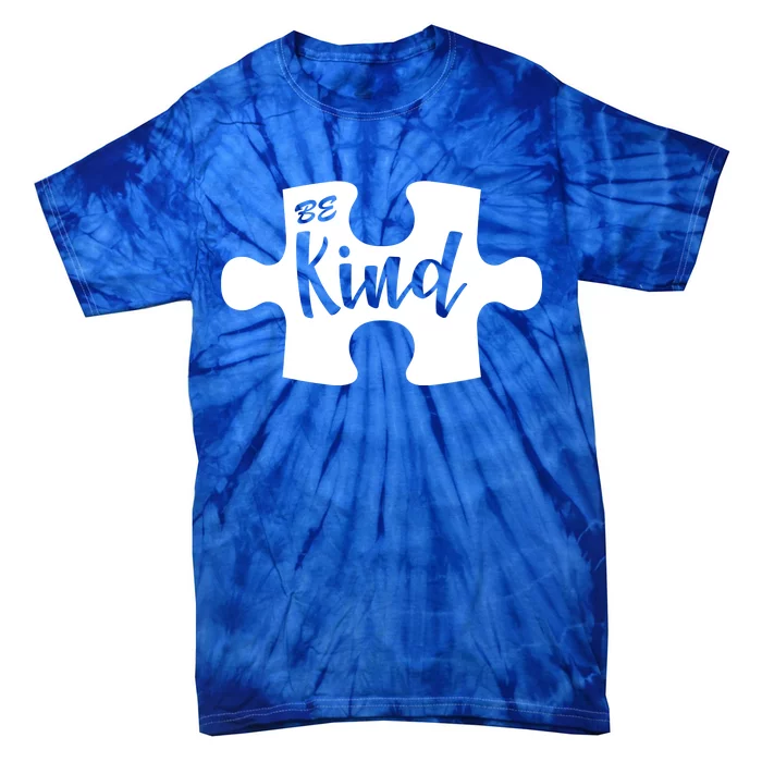 Be Kind Autism Awareness Puzzle Tie-Dye T-Shirt