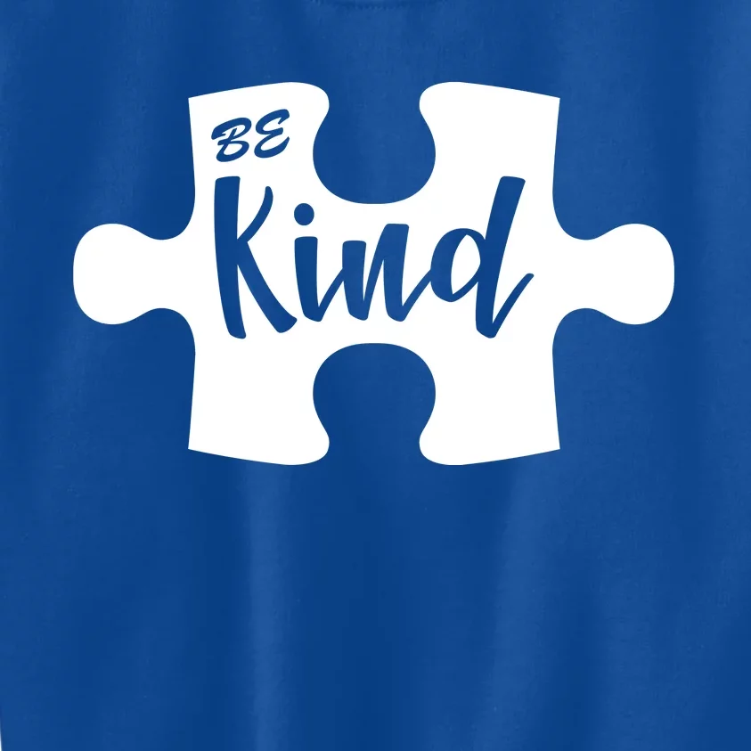 Be Kind Autism Awareness Puzzle Kids Sweatshirt