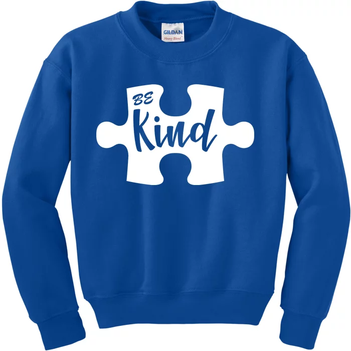 Be Kind Autism Awareness Puzzle Kids Sweatshirt