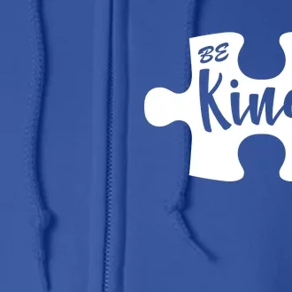 Be Kind Autism Awareness Puzzle Full Zip Hoodie