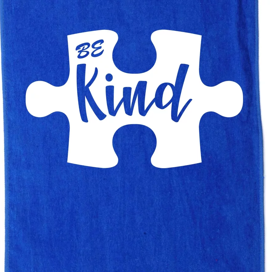 Be Kind Autism Awareness Puzzle Platinum Collection Golf Towel