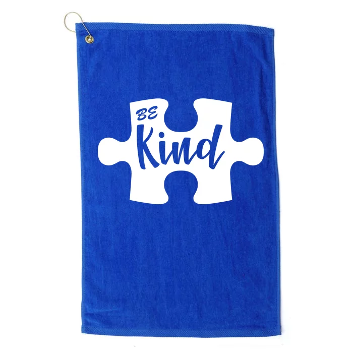 Be Kind Autism Awareness Puzzle Platinum Collection Golf Towel