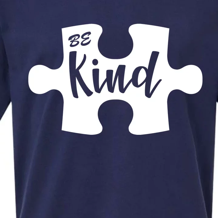 Be Kind Autism Awareness Puzzle Sueded Cloud Jersey T-Shirt