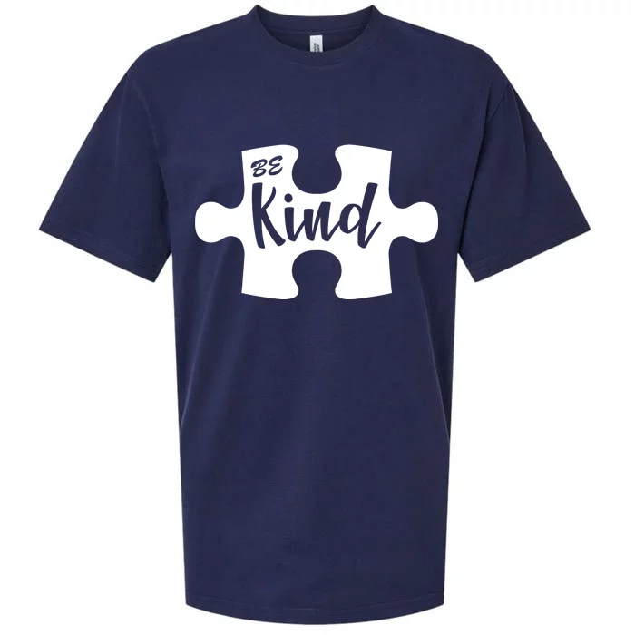 Be Kind Autism Awareness Puzzle Sueded Cloud Jersey T-Shirt