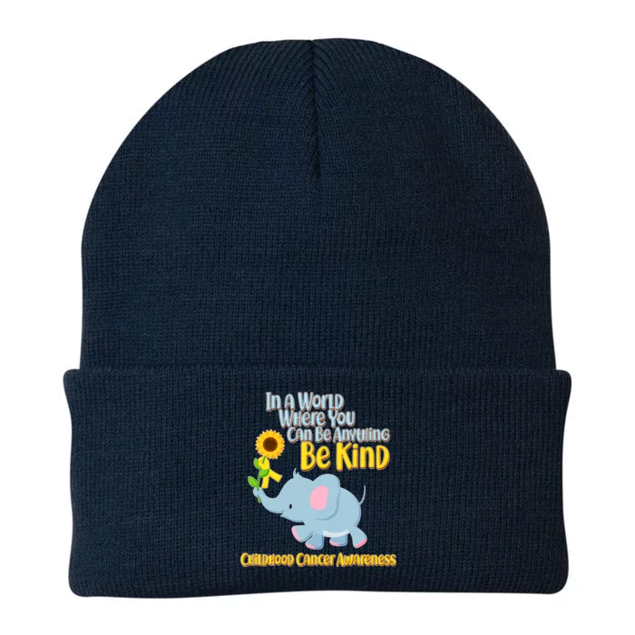 Be Kind Childhood Cancer Awareness Knit Cap Winter Beanie