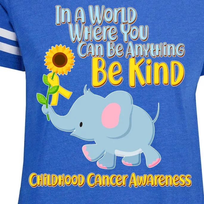 Be Kind Childhood Cancer Awareness Enza Ladies Jersey Football T-Shirt