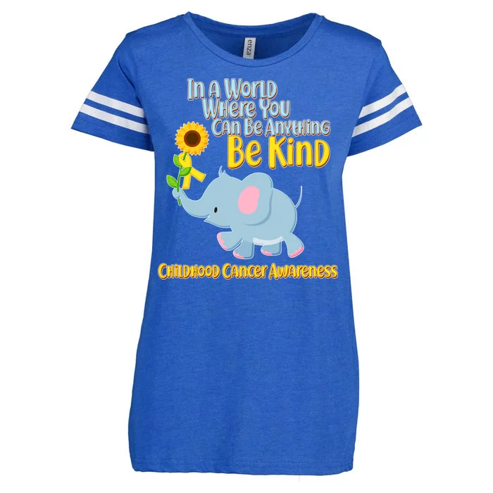 Be Kind Childhood Cancer Awareness Enza Ladies Jersey Football T-Shirt