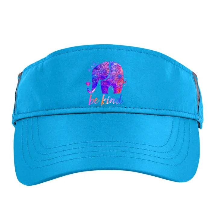 Be Kind Colorful Painted Elephant Adult Drive Performance Visor