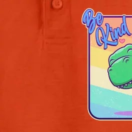 Be Kind Cute Happy TRex Dino Smiley Balloon Dry Zone Grid Performance Polo