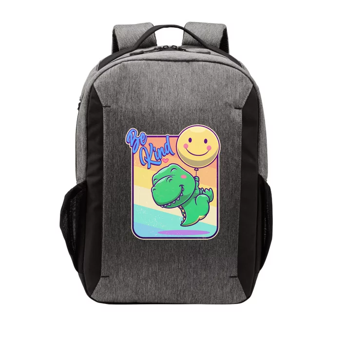 Be Kind Cute Happy TRex Dino Smiley Balloon Vector Backpack