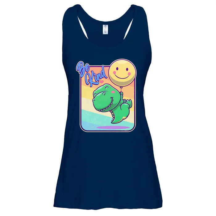 Be Kind Cute Happy TRex Dino Smiley Balloon Ladies Essential Flowy Tank