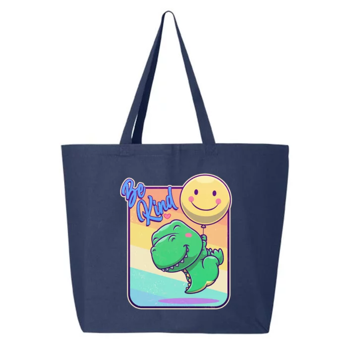 Be Kind Cute Happy TRex Dino Smiley Balloon 25L Jumbo Tote