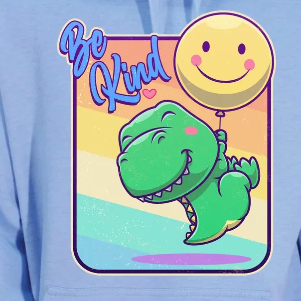 Be Kind Cute Happy TRex Dino Smiley Balloon Unisex Surf Hoodie