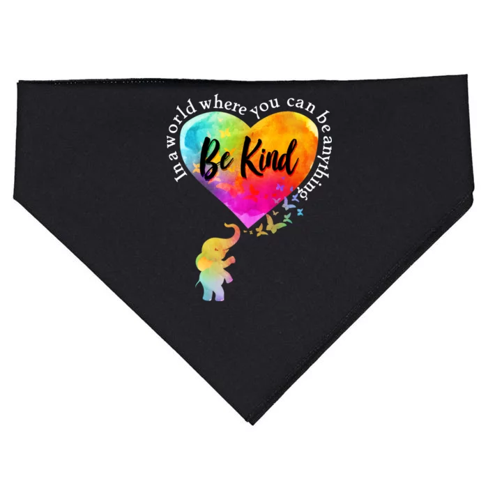 Be Kind Elephant Heart USA-Made Doggie Bandana