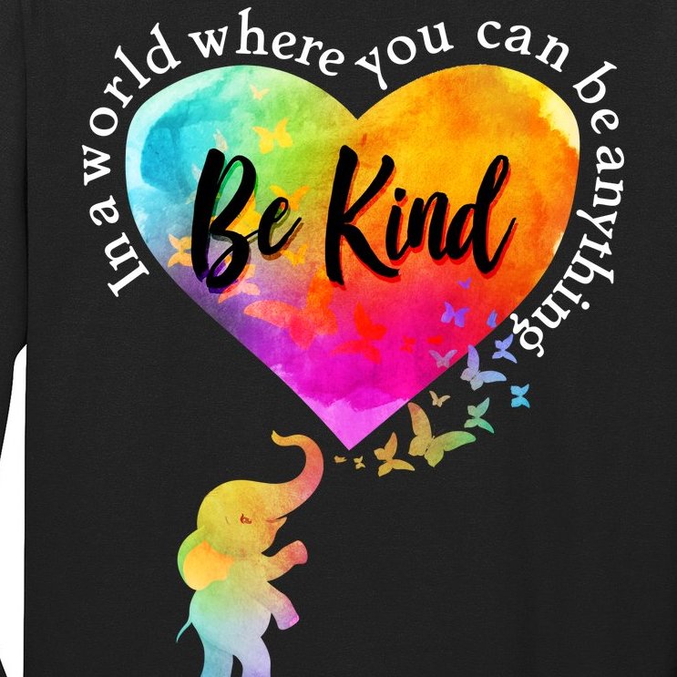 Be Kind Elephant Heart Long Sleeve Shirt