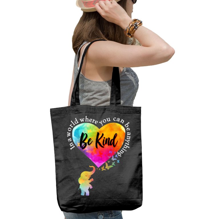 Be Kind Elephant Heart Tote Bag