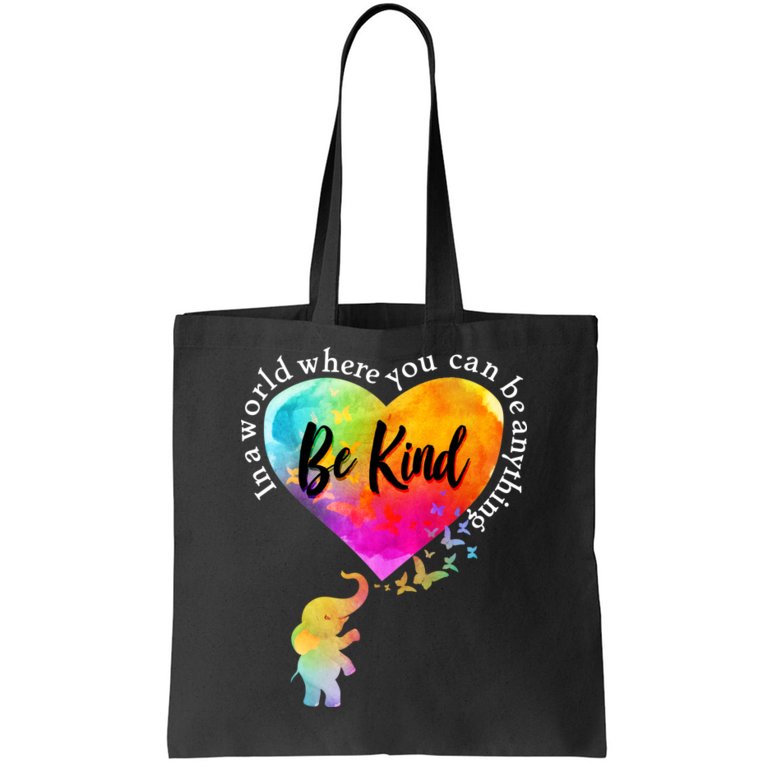 Be Kind Elephant Heart Tote Bag