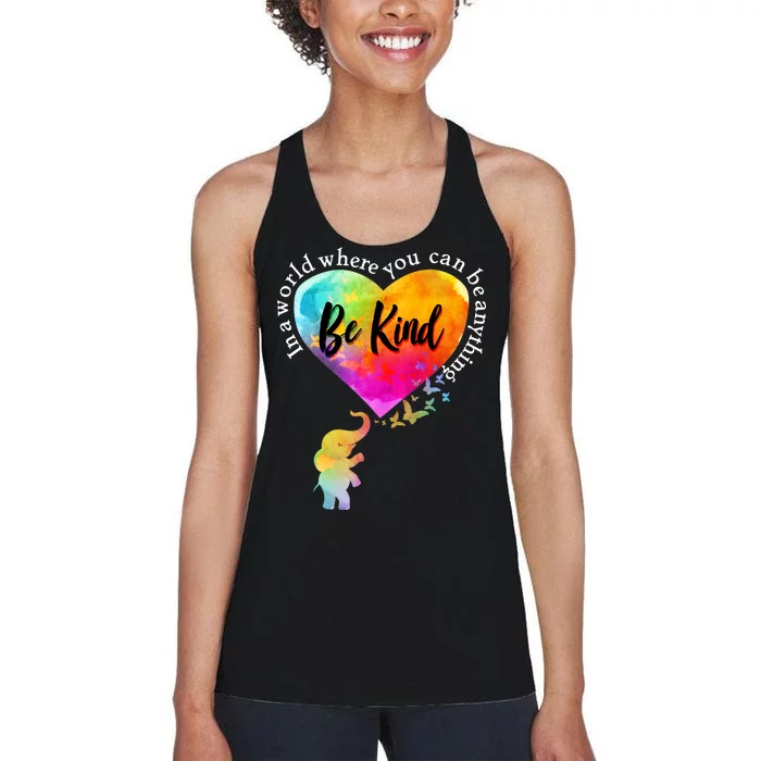 Be Kind Elephant Heart Women's Racerback Tank