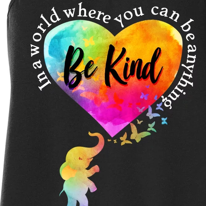 Be Kind Elephant Heart Women's Racerback Tank