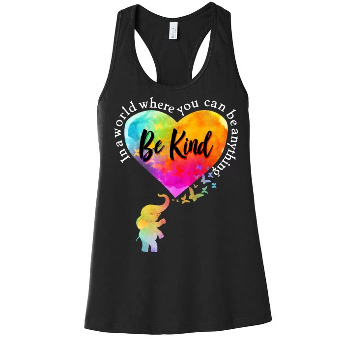 Be Kind Elephant Heart Women's Racerback Tank