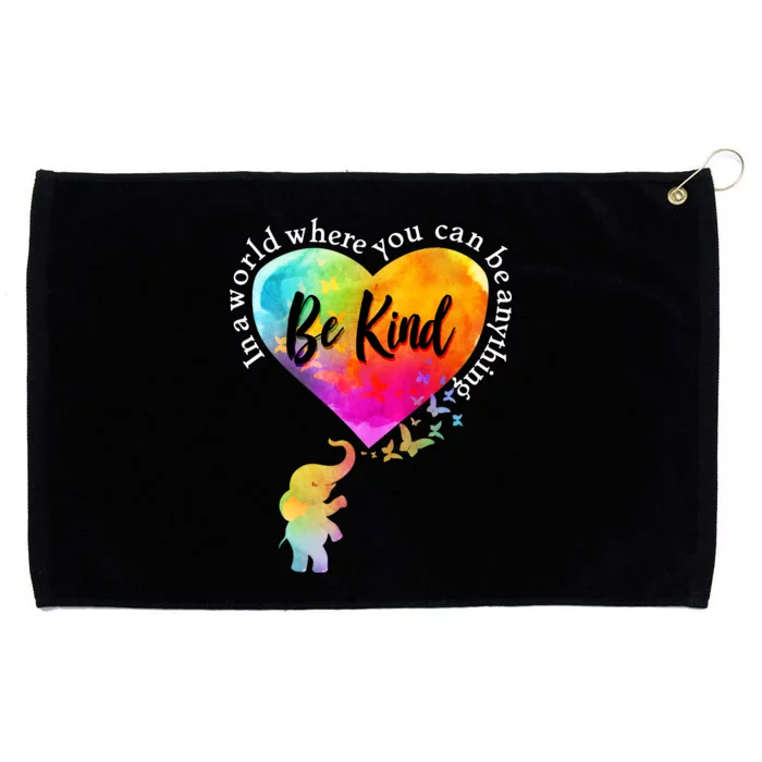 Be Kind Elephant Heart Grommeted Golf Towel