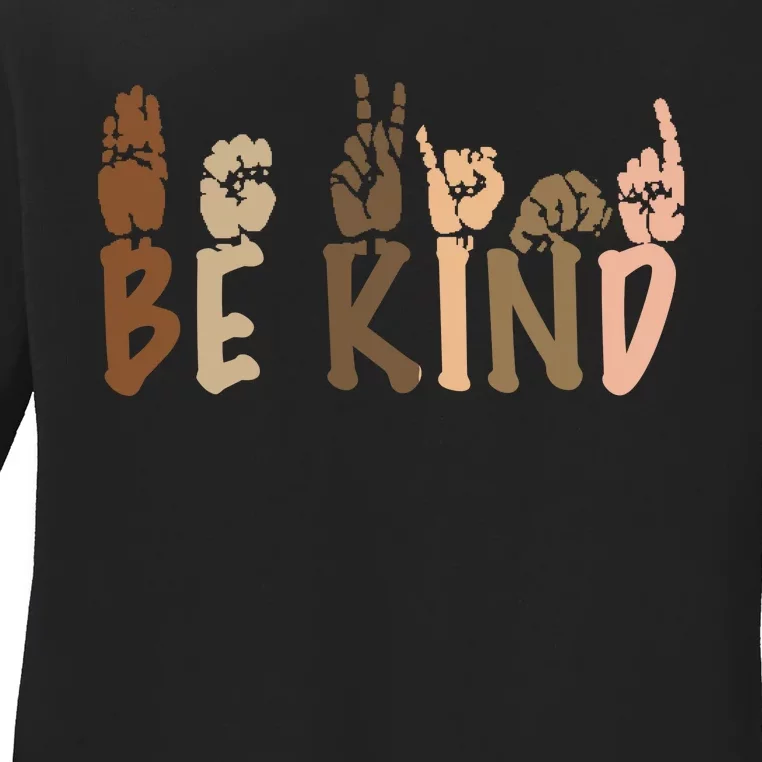 Be Kind Melanin Ladies Long Sleeve Shirt