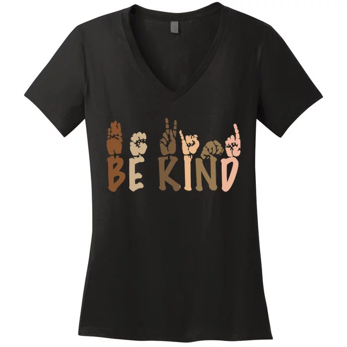 Be Kind Melanin Women's V-Neck T-Shirt