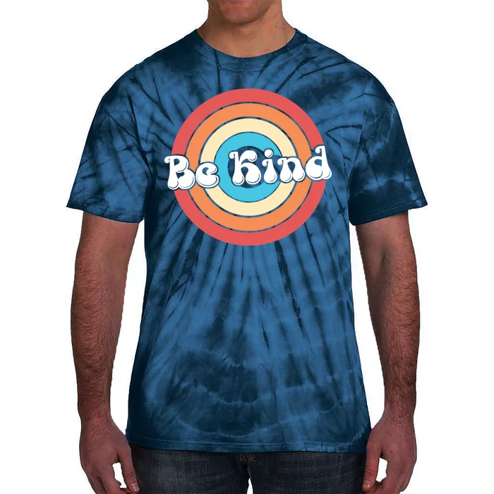 Be Kind Retro Emblem Tie-Dye T-Shirt