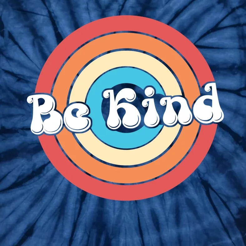 Be Kind Retro Emblem Tie-Dye T-Shirt