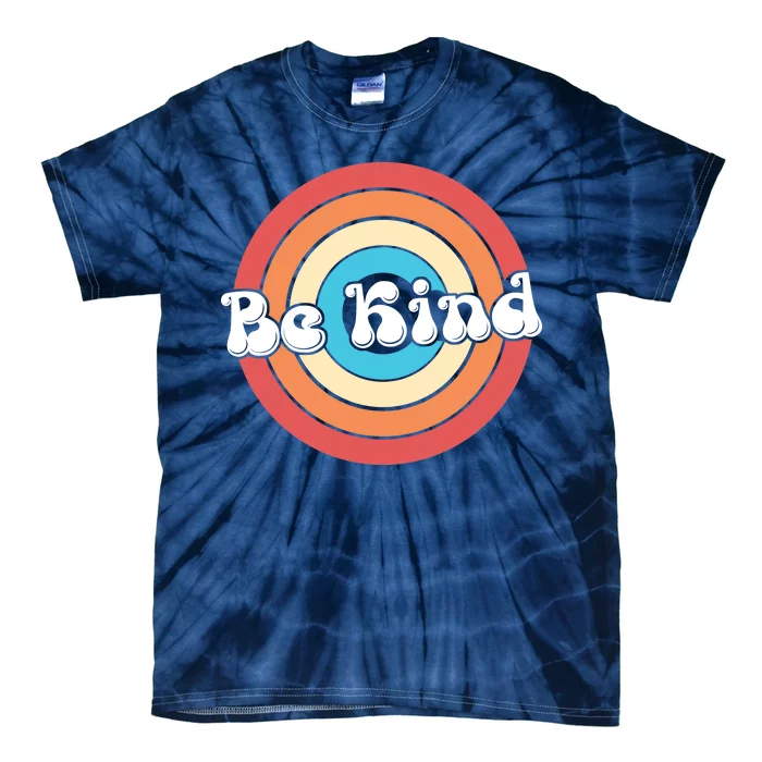 Be Kind Retro Emblem Tie-Dye T-Shirt