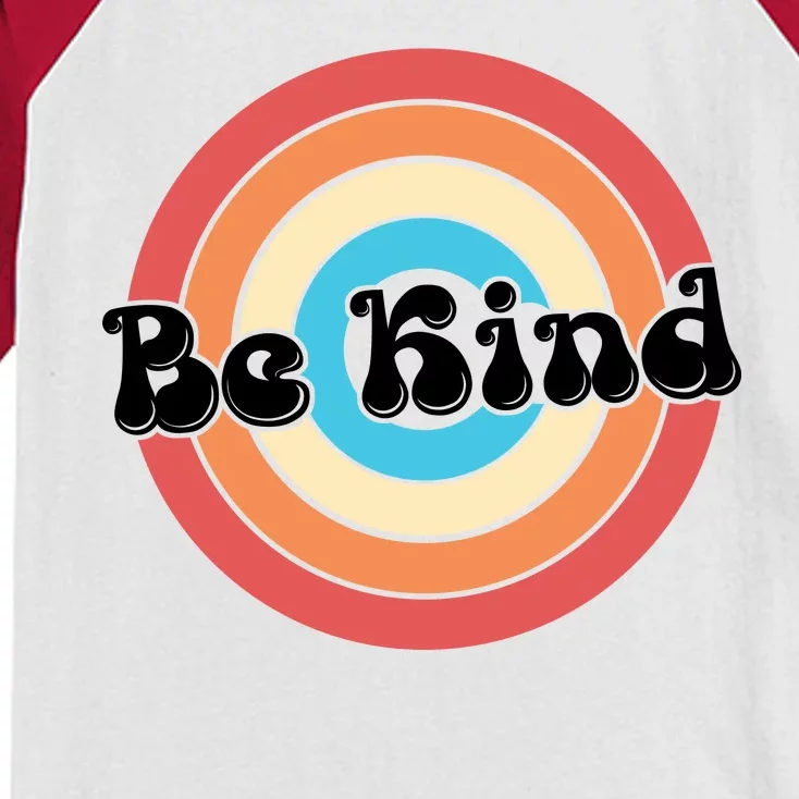 Be Kind Retro Emblem Kids Colorblock Raglan Jersey