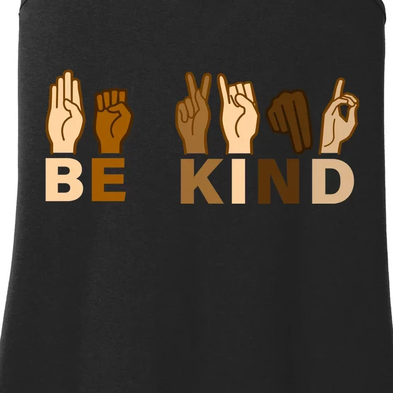 Be Kind Sign Language Ladies Essential Tank