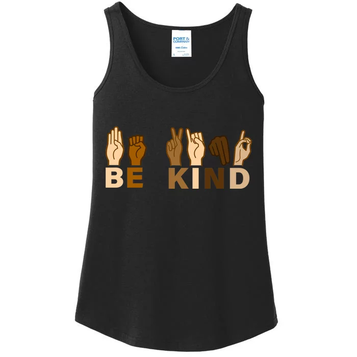 Be Kind Sign Language Ladies Essential Tank