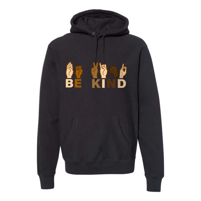 Be Kind Sign Language Premium Hoodie