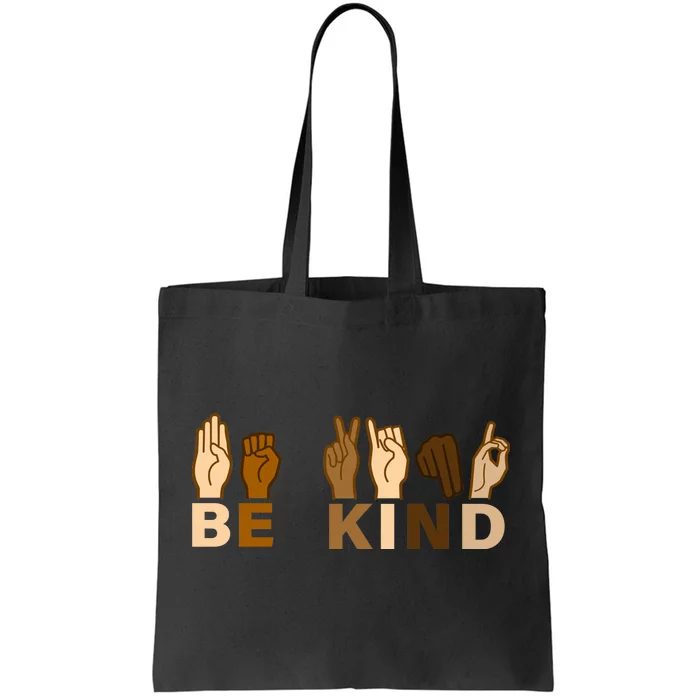 Be Kind Sign Language Tote Bag