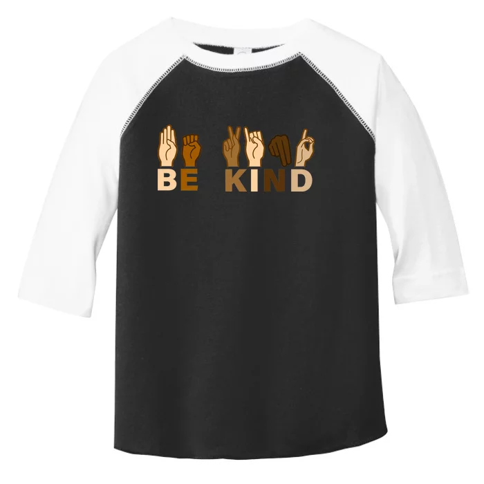 Be Kind Sign Language Toddler Fine Jersey T-Shirt