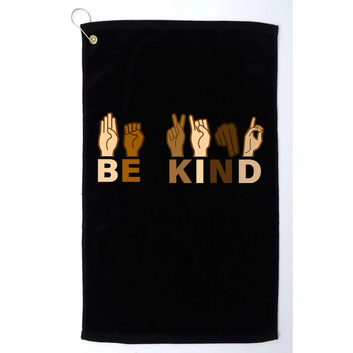 Be Kind Sign Language Platinum Collection Golf Towel