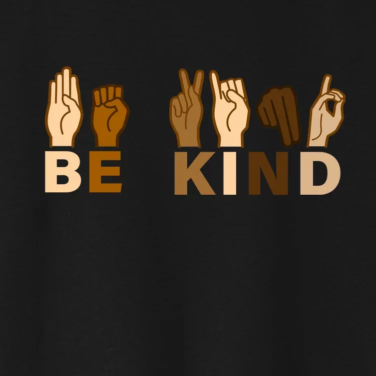 Be Kind Sign Language Women's Crop Top Tee