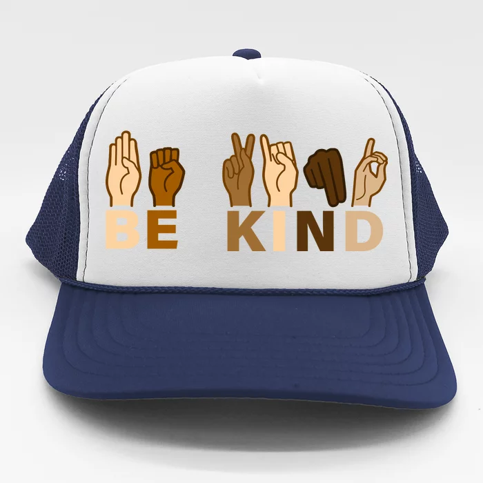 Be Kind Sign Language Trucker Hat