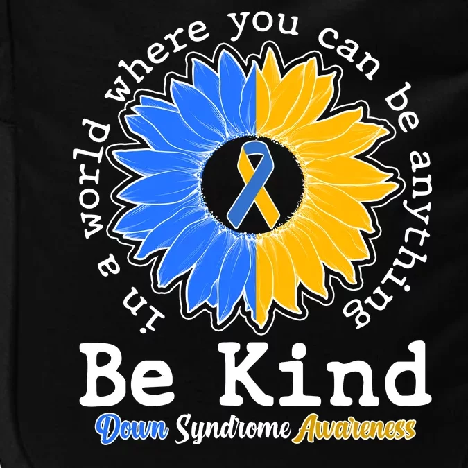 Be Kind Sunflower Ribbon Down Syndrome Awareness Impact Tech Backpack