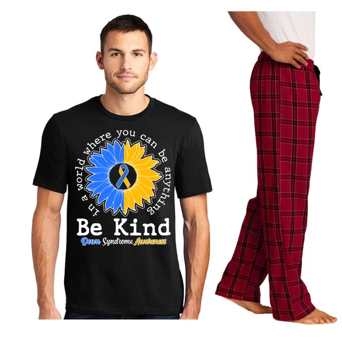 Be Kind Sunflower Ribbon Down Syndrome Awareness Pajama Set