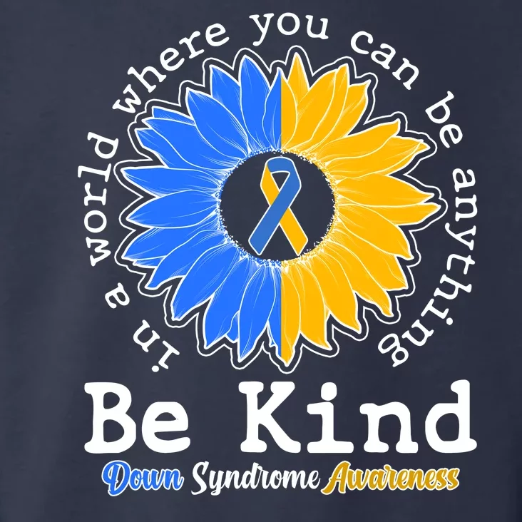 Be Kind Sunflower Ribbon Down Syndrome Awareness Toddler Hoodie