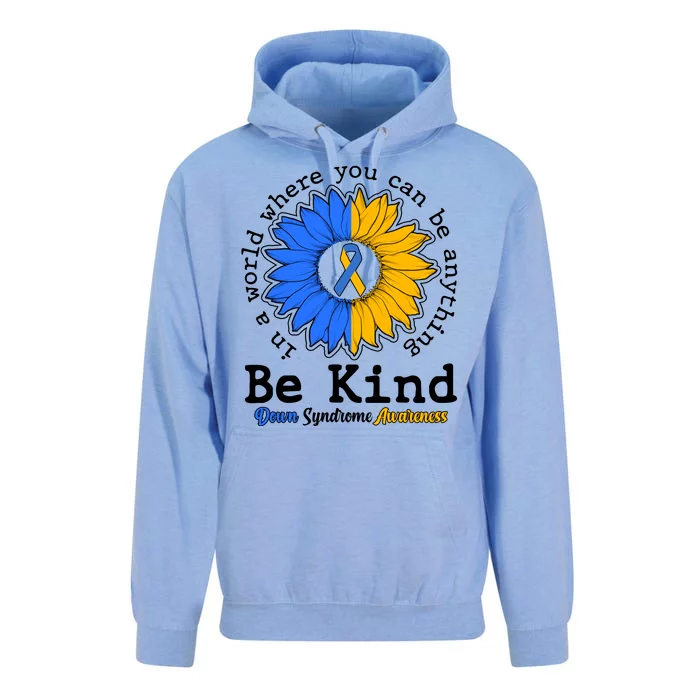 Be Kind Sunflower Ribbon Down Syndrome Awareness Unisex Surf Hoodie