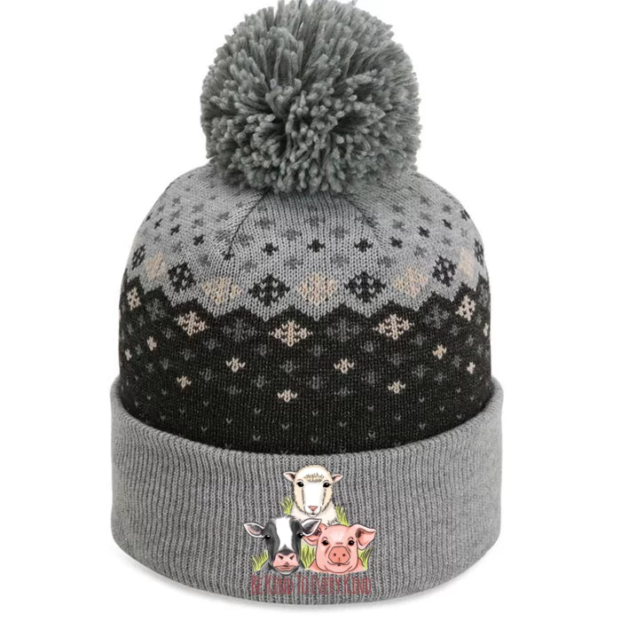 Be Kind To Every Kind Vegan The Baniff Cuffed Pom Beanie