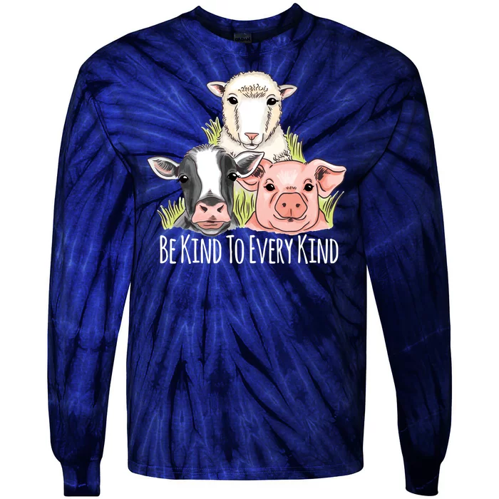 Be Kind To Every Kind Vegan Tie-Dye Long Sleeve Shirt