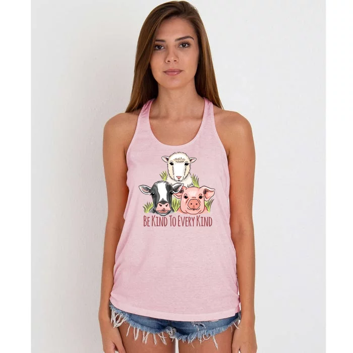 Be Kind To Every Kind Vegan Women's Knotted Racerback Tank