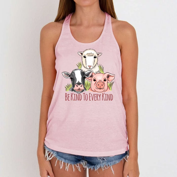 Be Kind To Every Kind Vegan Women's Knotted Racerback Tank