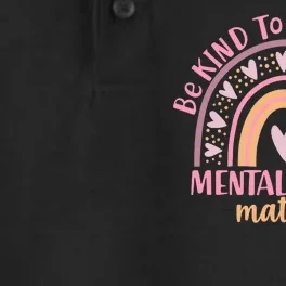 Be Kind To Your Mind Mental Health Matters Patten Rainbow Dry Zone Grid Performance Polo