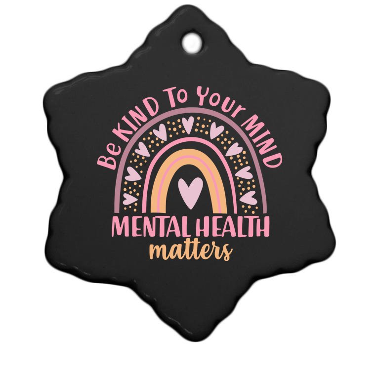 Be Kind To Your Mind Mental Health Matters Patten Rainbow Christmas Ornament