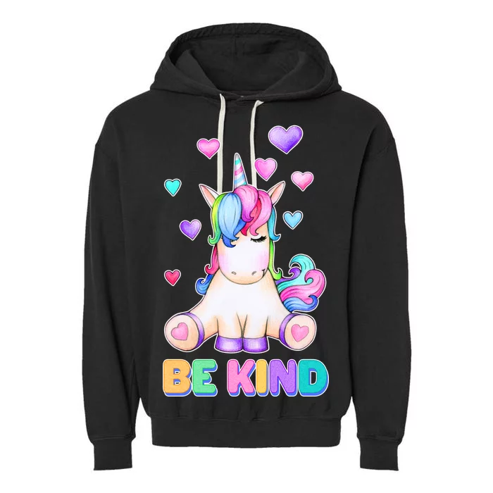 Be Kind Unicorn Garment-Dyed Fleece Hoodie